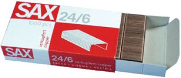 Heftklammern SAX 1-246-00 24/6 verzinkt max. 25 Blatt