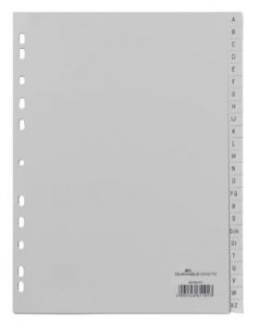 Ordner Register Durable grau PP A4 deckend A-Z