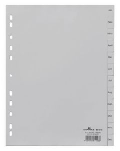 Ordner Register grau PP A4 Jan-Dez